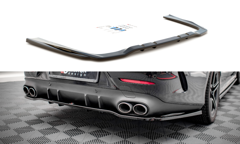 Maxton Mittlerer Diffusor Heck Ansatz DTM Look für Mercedes-AMG CLS 53 C257 schwarz Hochglanz ME-CLS-257-53-RD1G+RD2-G