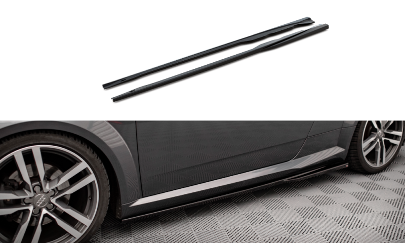 Maxton Seitenschweller Ansatz Audi TT S-Line 8S schwarz Hochglanz AU-TT-3-SLINE-SD1-G