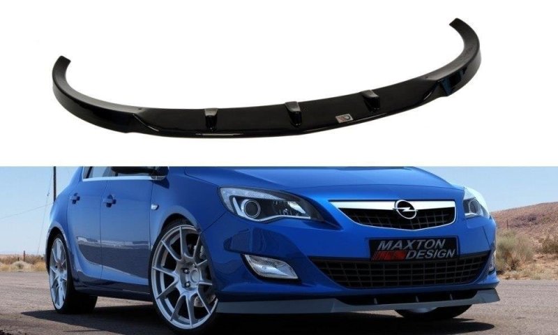 Maxton Front Ansatz für OPEL ASTRA J (pre-facelift) schwarz Hochglanz OP-AS-4-FD1-G