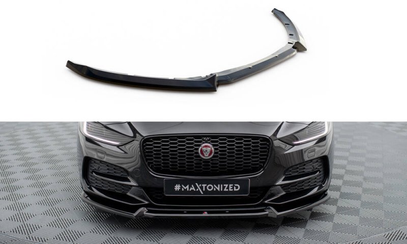 Maxton Front Ansatz V.2 Jaguar XE X760 Facelift schwarz Hochglanz JA-XE-1F-FD2-G