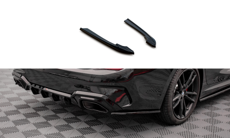Maxton Heck Ansatz Flaps Diffusor V.3 für BMW M340i / M-Paket G20 / G21 schwarz Hochglanz BM-3-20-MPACK-RSD3-G