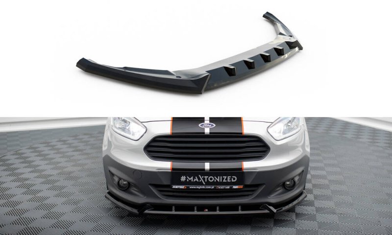 Maxton Front Ansatz Ford Transit Courier Mk1 schwarz Hochglanz FO-TR-COU-1-FD1-G
