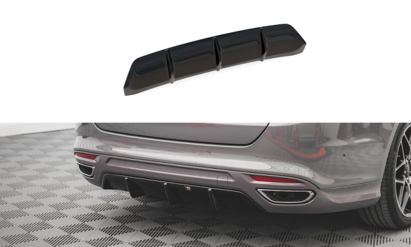 Maxton Diffusor Heck Ansatz für Ford Mondeo ST-Line Mk5 Facelift schwarz Hochglanz FO-MO-5F-STLINE-RS1-G