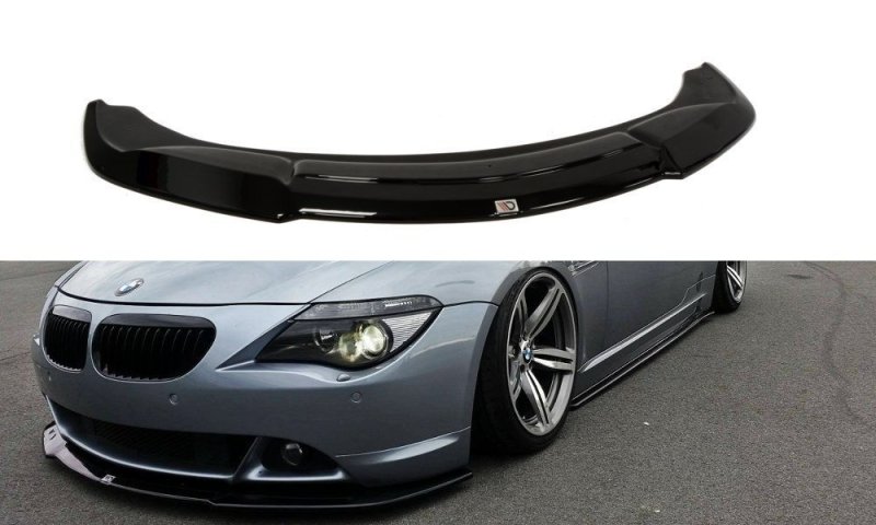 Maxton Front Ansatz für BMW 6er E63 / E64 (vor Facelift) V.2 schwarz Hochglanz BM-6-63-FD2+FD2R-G