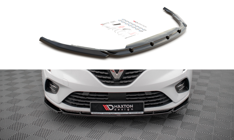 Maxton Front Ansatz V.1 für Renault Clio Mk5 schwarz Hochglanz RE-CL-5-FD1-G
