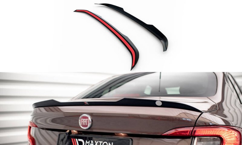 Maxton Spoiler CAP Abrisskante Fiat Tipo S Limousine Mk1 schwarz Hochglanz FI-TI-1-S-CAP1-G