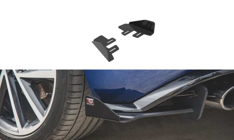 Maxton Hintere Seiten Flaps für Volkswagen Golf 7 R Facelift schwarz Hochglanz VWGO7FRCNC-RSF1-G