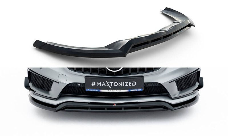 Maxton Front Ansatz Mercedes-Benz GLA 45 AMG Off-roader X156 schwarz Hochglanz ME-GLA-156-AMG-OR-FD1G+FD1R-G