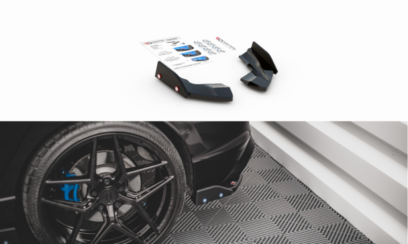 Maxton Heck Ansatz Flaps Diffusor +Flaps für V.2 Volkswagen Golf R Mk8 VW-GO-8-R-RSD2G+RS