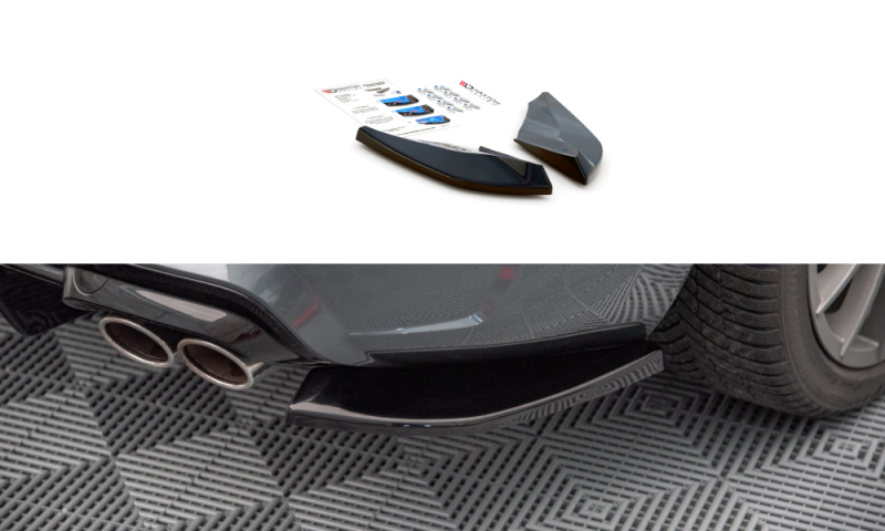 Maxton Heck Ansatz Flaps Diffusor für Cupra Ateca schwarz Hochglanz CU-AT-1-RSD1-G