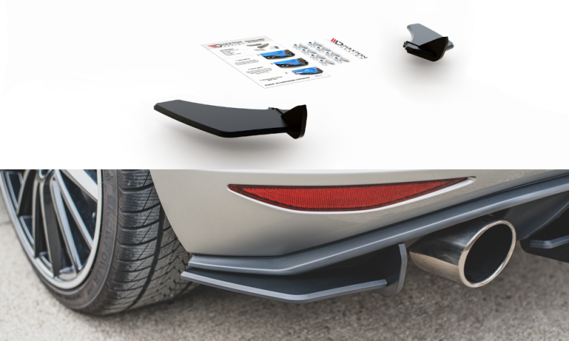 Maxton Racing Heck Ansatz Flaps Diffusor für L + R V.1 VW Golf 7 GTI VWGO7GTICNC-RSD1BRB