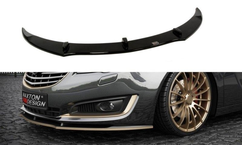 Maxton Front Ansatz für OPEL INSIGNIA MK1 Facelift schwarz Hochglanz OP-IS-1F-FD1-G