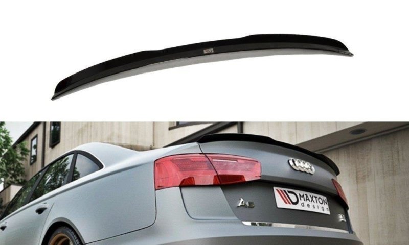 Maxton Spoiler CAP für AUDI A6 C7 S-LINE SEDAN schwarz Hochglanz AU-A6-C7-SLINE-CAP1-G
