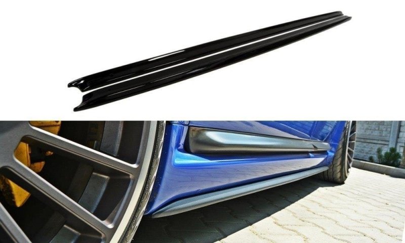 Maxton Seitenschweller Ansatz für Audi RS6 C5 schwarz Hochglanz AU-RS6-C5-SD1-G