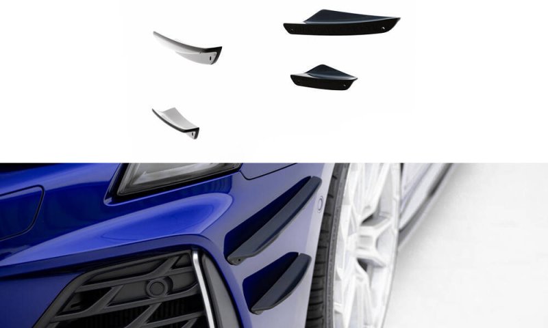 Maxton Stoßstangenflügel vorne (Canards) Audi A3 S-Line Limousine / S3 Limousine 8Y Facelift AU-S3-8YF-CAN1