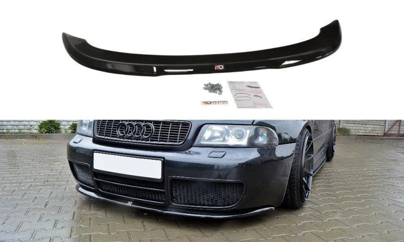 Maxton Front Ansatz für AUDI S4 B5 schwarz Hochglanz AU-S4-B5-FD1-G
