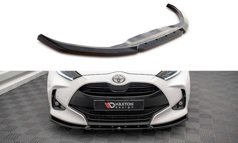 Maxton Front Ansatz V.2 für Toyota Yaris Mk4 schwarz Hochglanz TO-YA-4-FD2-G