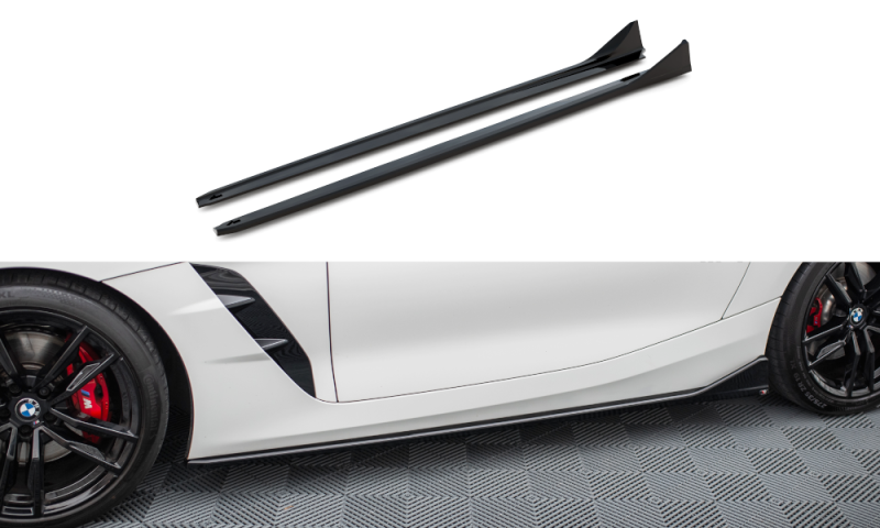 Maxton Seitenschweller Ansatz BMW Z4 M40i / M-Paket G29 Facelift schwarz Hochglanz BM-Z4-29F-M-SD1-G