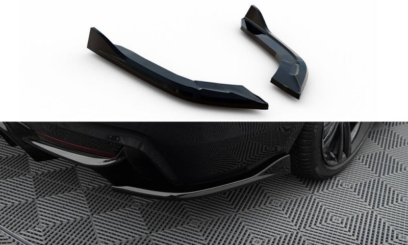 Maxton Heck Ansatz Flaps Diffusor V.1 BMW 4er Gran Coupe M-Paket F36 schwarz Hochglanz BM-4-F36-GC-MPACK-RSD1-G