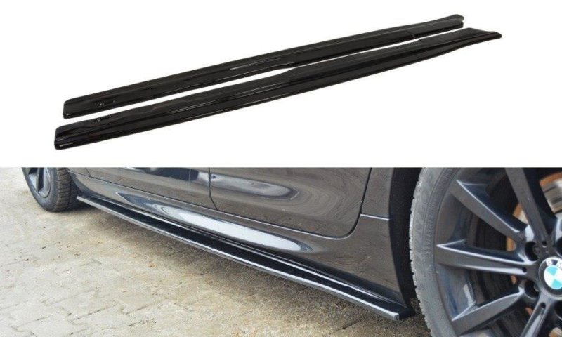 Maxton Seitenschweller Ansatz für BMW 6er Gran Coupé M Paket schwarz Hochglanz BM-6-06-GC-M-PACK-SD1-G