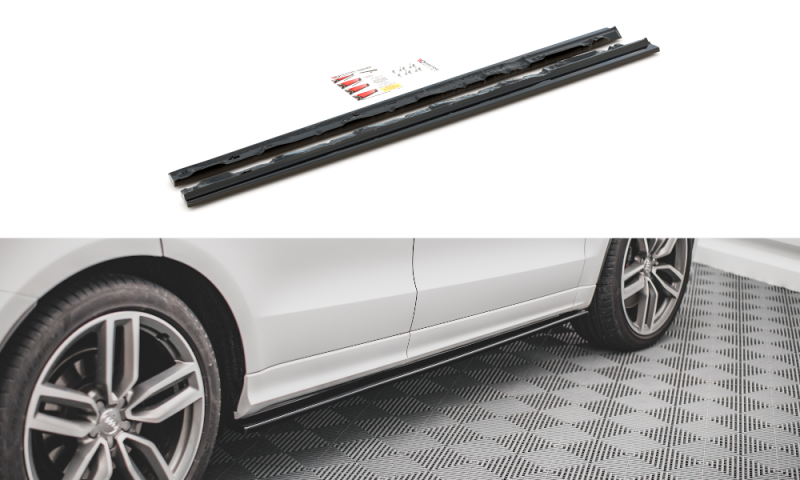 Maxton Seitenschweller Ansatz für Audi SQ5 Mk1 (8R) schwarz Hochglanz AU-SQ5-1-SD1-G