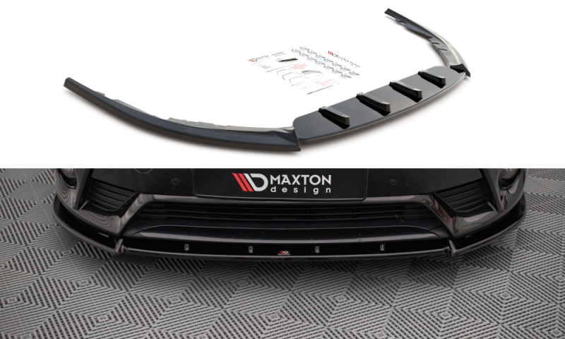 Maxton Front Ansatz V.1 für Toyota Avensis Mk3 Facelift schwarz Hochglanz TO-AV-3F2-FD1-G
