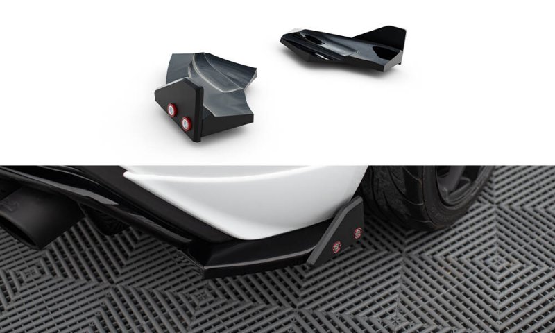 Maxton Heck Ansatz Flaps Diffusor V.3 + Flaps Ford Fiesta ST Mk7 Facelift FO-FI-7F-ST-RSD3G+RSF1B