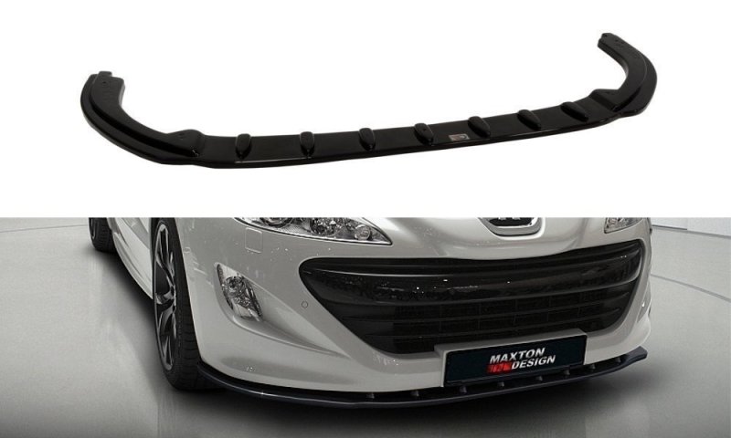 Maxton Front Ansatz V.1 für PEUGEOT RCZ schwarz Hochglanz PE-RCZ-1-FD1-G