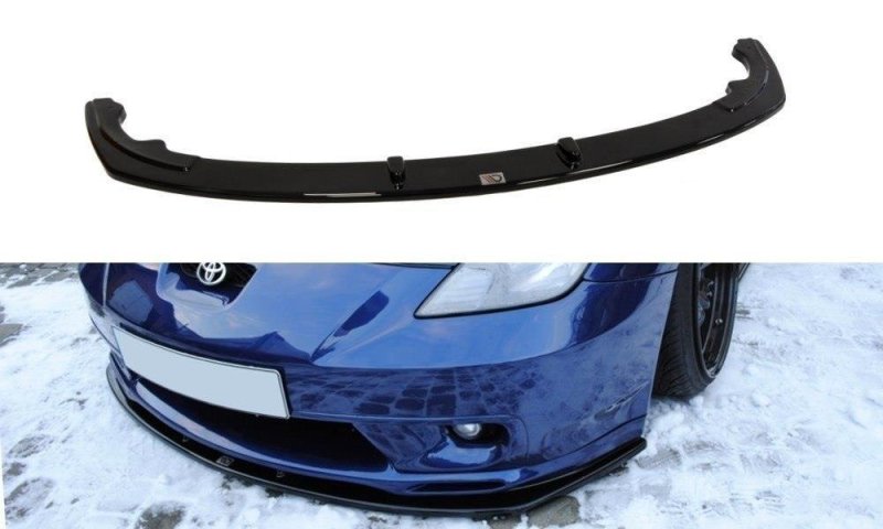 Maxton Front Ansatz für TOYOTA CELICA T23 TS vor Facelift schwarz Hochglanz TO-CE-7-FD1-G