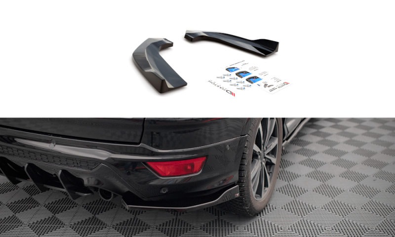Maxton Heck Ansatz Flaps Diffusor für Ford Escape ST-Line Mk3 schwarz Hochglanz FO-ES-3-STLINE-RSD1-G