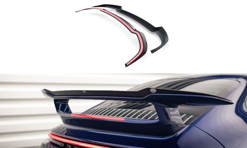 Maxton Spoiler CAP für Porsche 911 Carrera Aero 992 schwarz Hochglanz PO-911-992-CA-AERO-CAP1-G