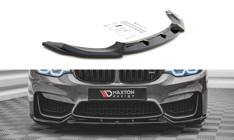 Maxton Front Ansatz für BMW M4 F82 schwarz Hochglanz BM-4-82-M-FD1-G