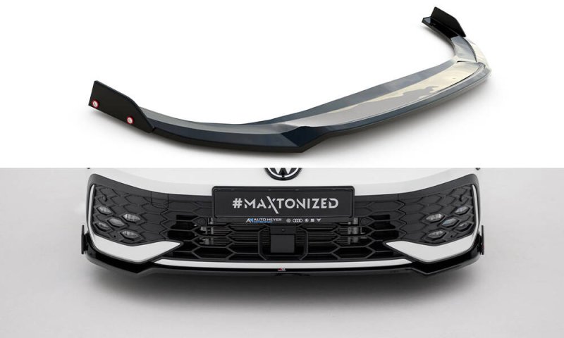 Maxton Front Ansatz V.3 + Flaps VW Golf GTI / GTE / R-Line Mk8 Facelift VW-GO-8F-GTI-FD3G+FSF1B