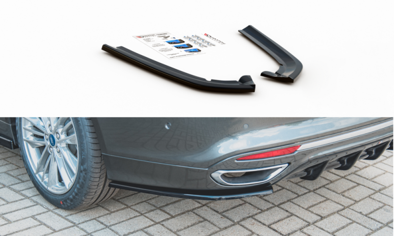 Maxton Heck Ansatz Flaps Diffusor für Ford Mondeo Vignale Mk5 Facelift Carbon Look  FO-MO-5F-VG-RSD1-C