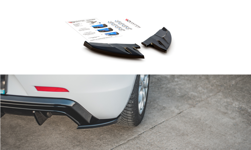 Maxton Heck Ansatz Flaps Diffusor V.3 für Alfa Romeo Giulietta Facelift schwarz Hochglanz AL-GU-1F-RSD3-G