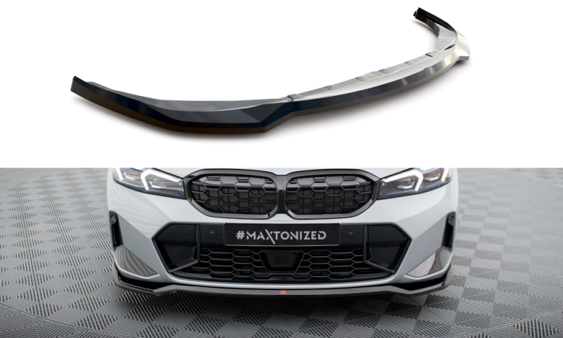 Maxton Front Ansatz V.2 für BMW 3er M340i / M-Paket G20 / G21 Facelift schwarz Hochglanz BM-3-G20F-MPACK-FD2-G