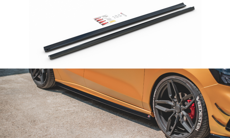 Maxton Seitenschweller Ansatz für V.5 Ford Focus ST / ST-Line Mk4 schwarz Hochglanz FO-FO-4-ST-SD2-G