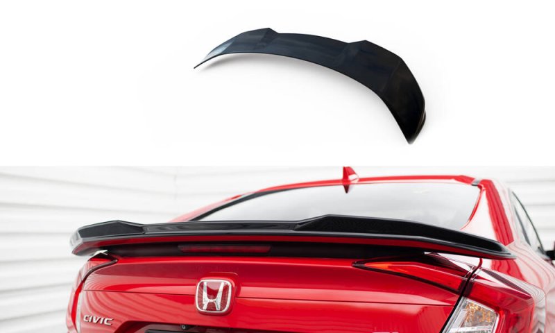 Maxton Spoiler CAP Abrisskante 3D Honda Civic SI Mk10 schwarz Hochglanz HO-CI-10-SI-CAP3D1-G