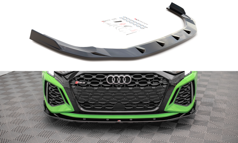 Maxton Front Ansatz V.2 für Audi RS3 8Y schwarz Hochglanz AU-RS3-8Y-S-FD2-G