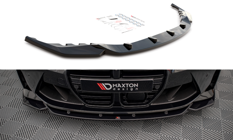 Maxton Front Ansatz V.2 für BMW M4 G82 schwarz Hochglanz BM-4-G82-M-FD2-G