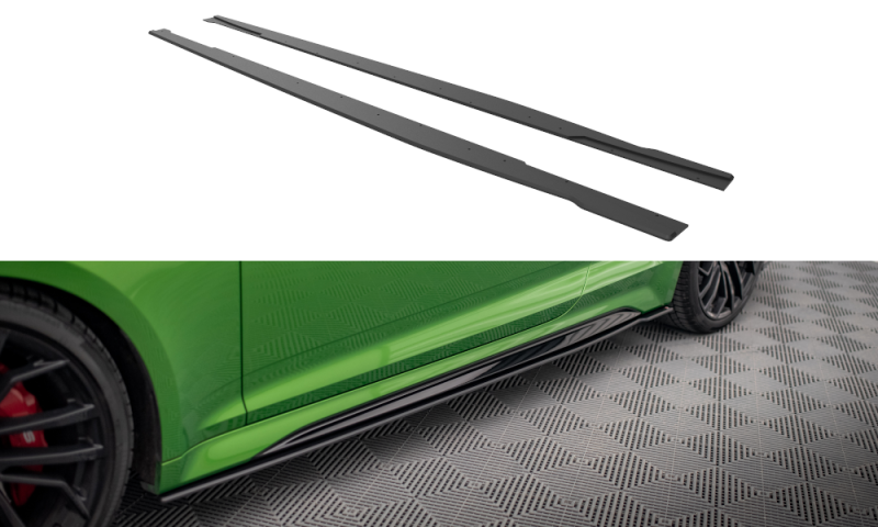 Maxton Street Pro Seitenschweller Ansatz für Audi RS5 Coupe F5 Facelift AURS52FCCNC-SD1B