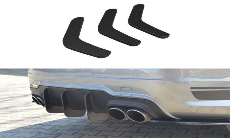 Maxton Diffusor Heck Ansatz für Heckschürze für v.2 Mercedes C W204 AMG-Line (FACELIFT) MEC204AMGLINECNC-RS3B