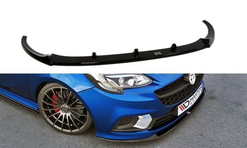 Maxton Front Ansatz für OPEL CORSA E OPC/VXR NÜRBURG schwarz Hochglanz OP-CO-E-OPC-NRB-FD1-G