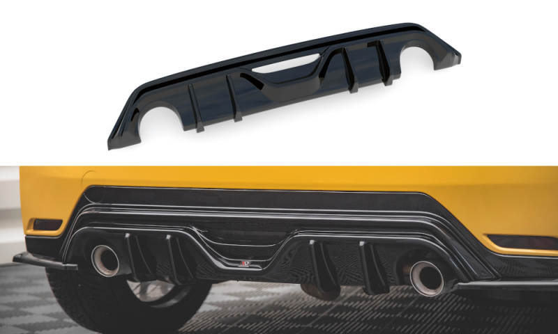 Maxton Diffusor Heck Ansatz für Toyota GR Yaris Mk4 schwarz Hochglanz TO-YA-4-GR4-RS1-G