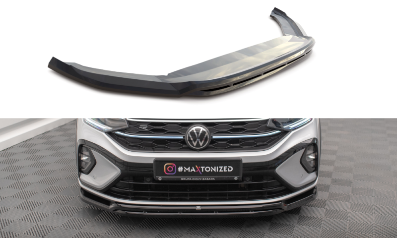 Maxton Front Ansatz für Volkswagen Taigo R-Line Mk1 schwarz Hochglanz VW-TA-1-RLINE-FD1G+FD1R-G