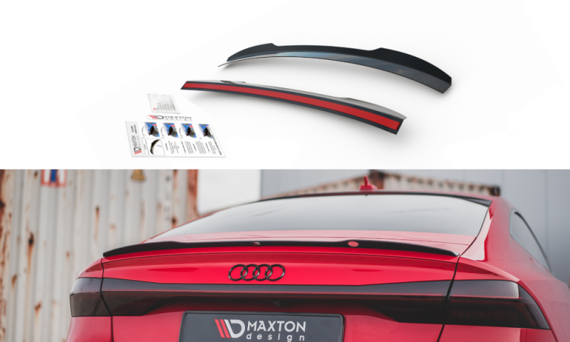 Maxton Spoiler CAP für Audi A7 C8 / C8 S-Line / S7 C8 / RS7 C8 schwarz Hochglanz AU-A7-C8-SLINE-CAP1-G