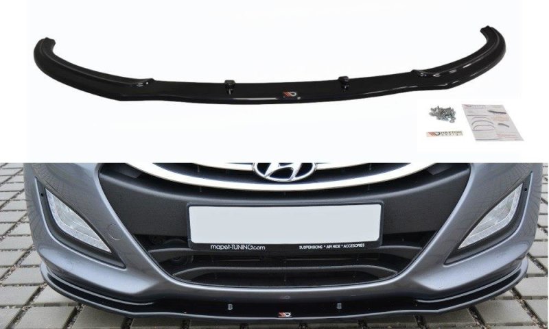 Maxton Front Ansatz für Hyundai i30 mk.2 schwarz Hochglanz HY-I30-2-FD1-G