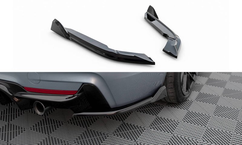 Maxton Heck Ansatz Flaps Diffusor V.5 BMW 4er Coupe M-Paket F32 schwarz Hochglanz BM-4-F32-MPACK-RSD5-G