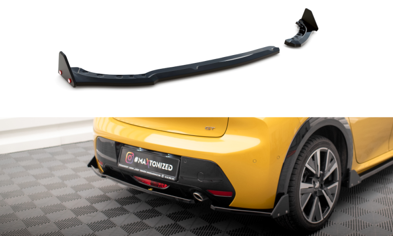 Maxton Heck Ansatz Flaps Diffusor V.1 +Flaps für Peugeot 208 GT Mk2 PE-208-2-GT-RSD1G+RSF1B