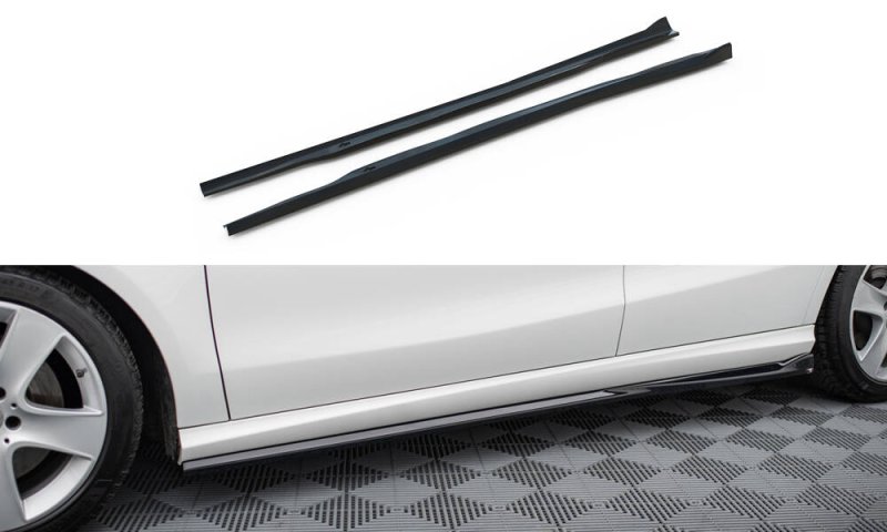 Maxton Seitenschweller Ansatz Mercedes-Benz CLA C117 Facelift schwarz Hochglanz ME-CLA-117F-SD1-G